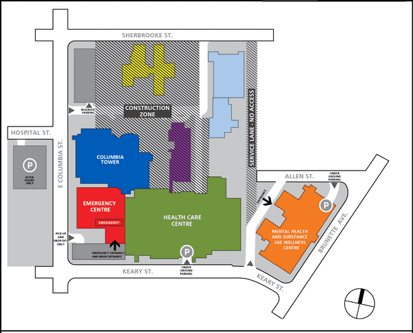 Royal Columbian Hospital: Visiting hours, Wait time, Parking, Map